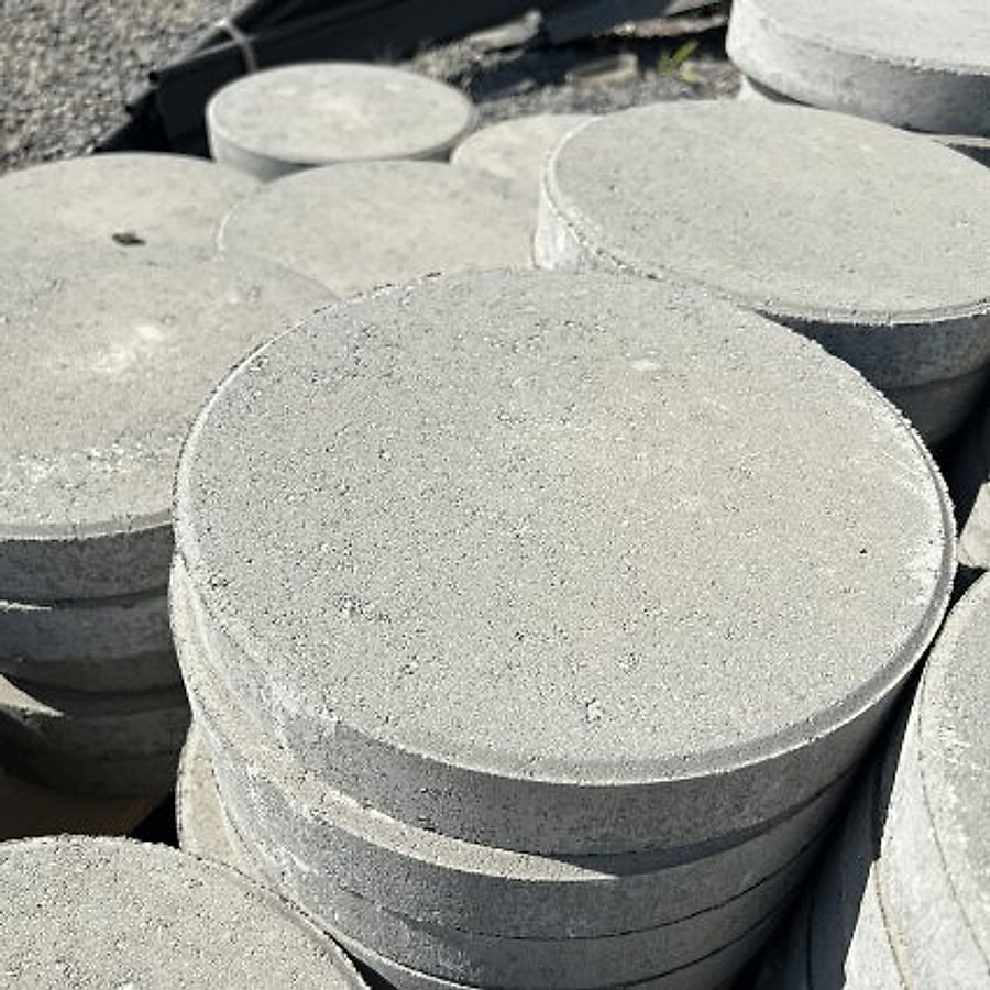 Round Slab Smooth Grey(12”)