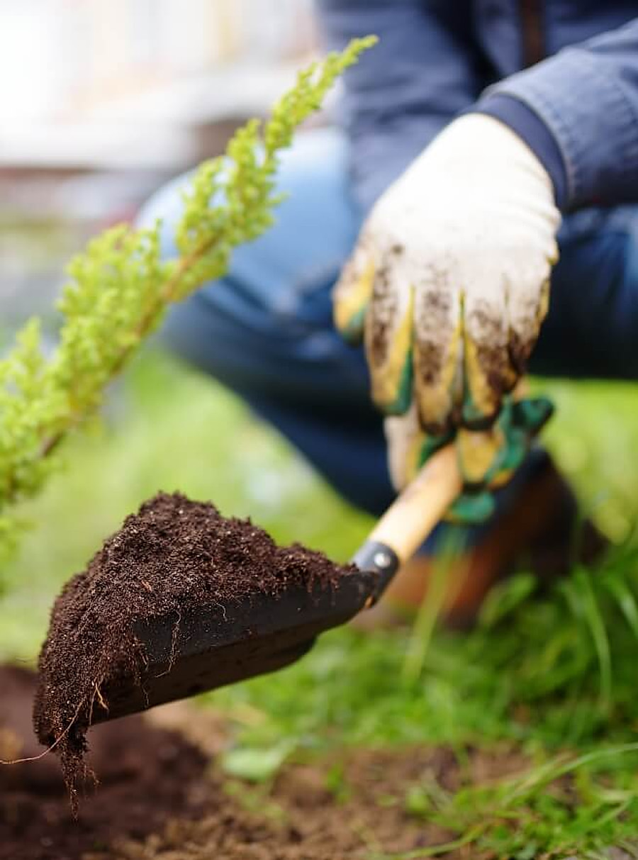 Landscaping supplies at the Whiterock yard